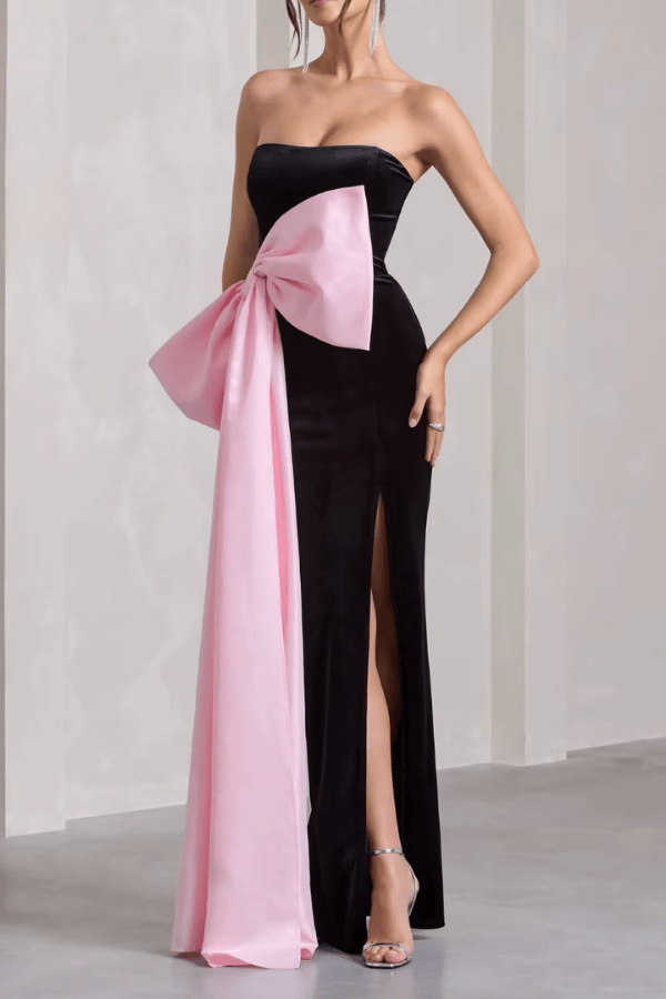 Robe Noire et Rose Poudré