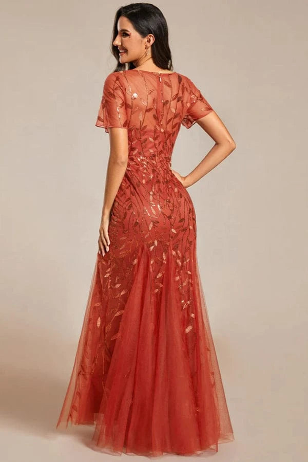 Robe Orange Brûlée Mariage