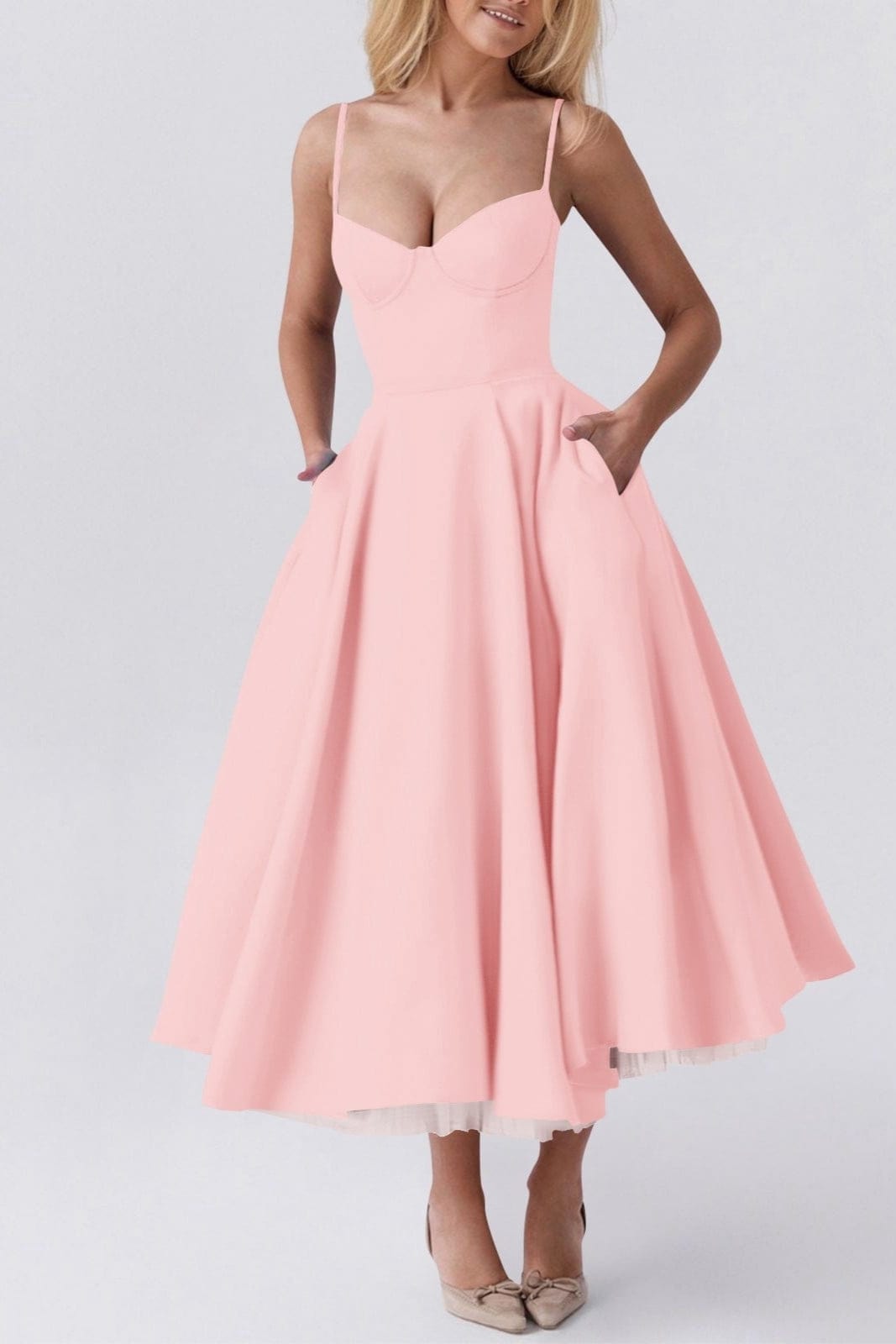 Robe Patineuse Rose Poudrée