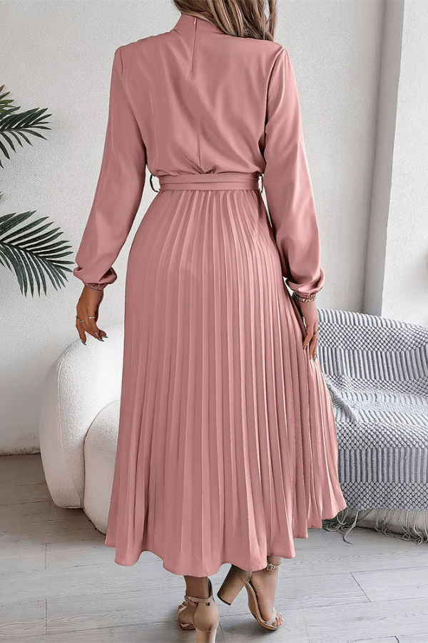 Robe Plissée Rose Poudré