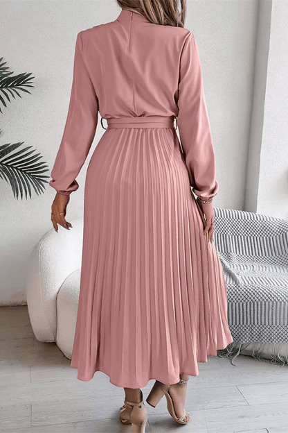 Robe Plissée Rose Poudré