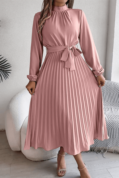 Robe Plissée Rose Poudré
