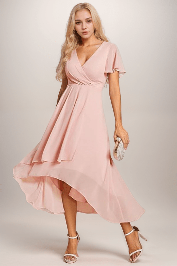 Robe Portefeuille Rose Poudré