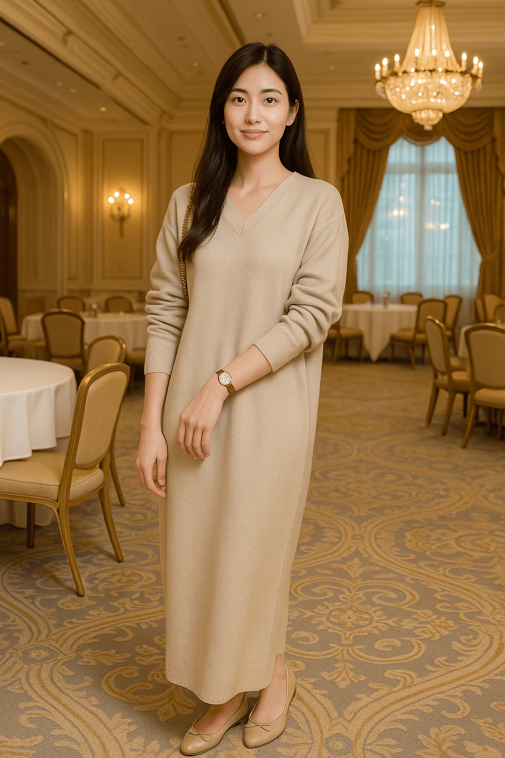 Robe Pull Beige
