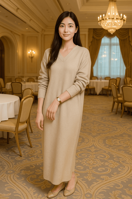 Robe Pull Beige