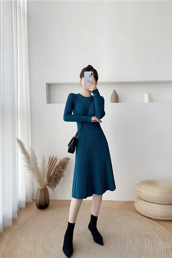 Robe Pull Bleu Canard