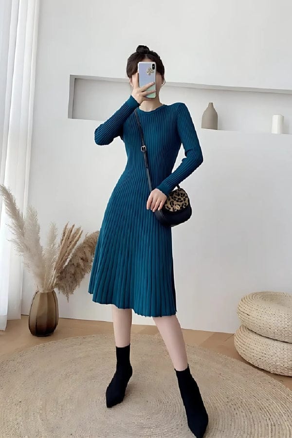 Robe Pull Bleu Canard
