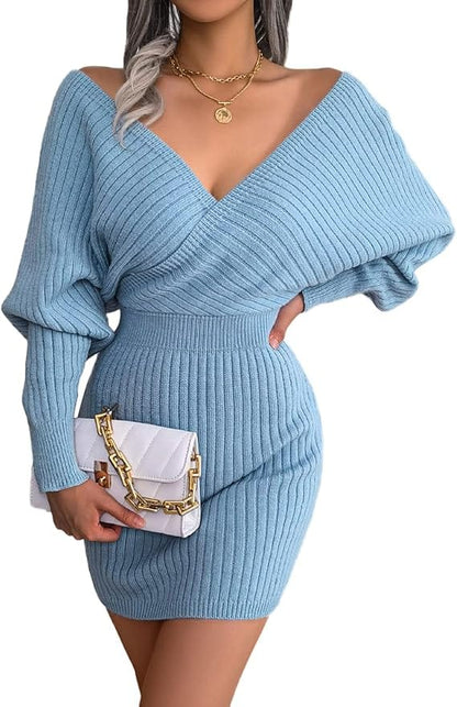Robe Pull Bleu Ciel