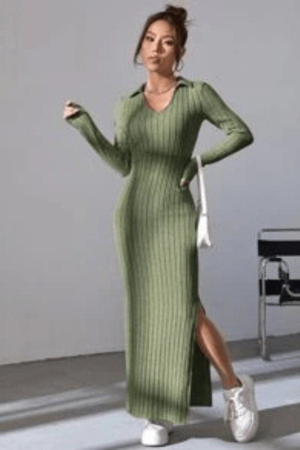 Robe Pull Vert Sapin