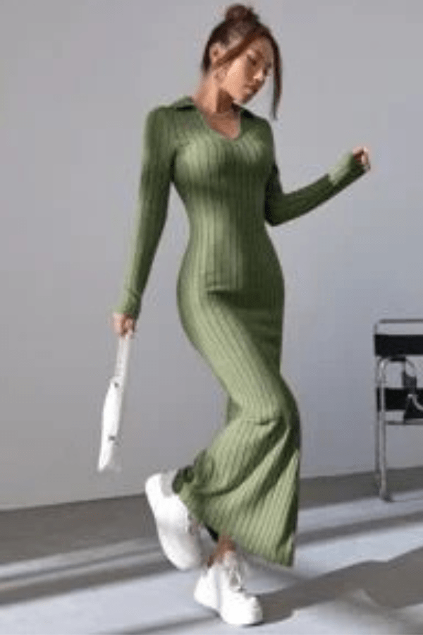 Robe Pull Vert Sapin