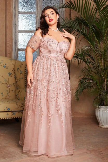 Robe Rose Pale Grande Taille