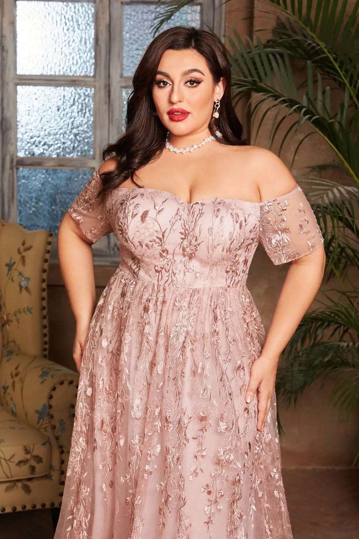 Robe Rose Pale Grande Taille