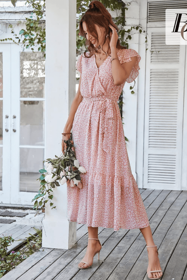 Robe Rose Poudré Boheme