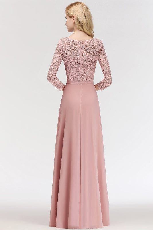 Robe Rose Poudré Manche 3/4