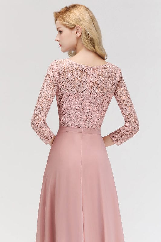 Robe Rose Poudré Manche 3/4