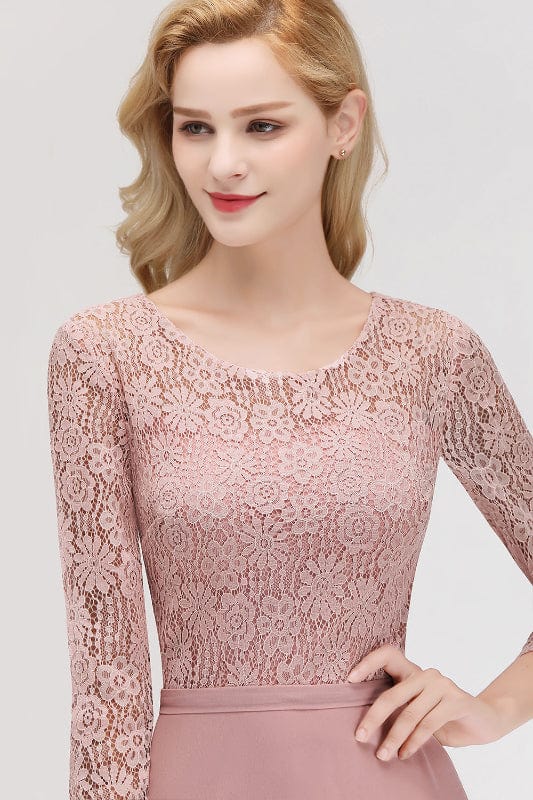 Robe Rose Poudré Manche 3/4