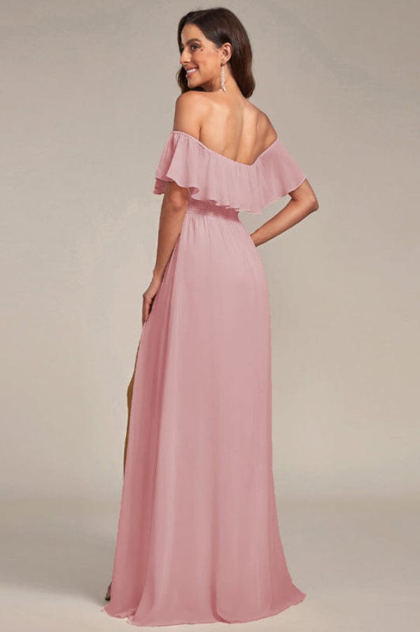 Robe Rose Poudré Mariage Demoiselle D'Honneur