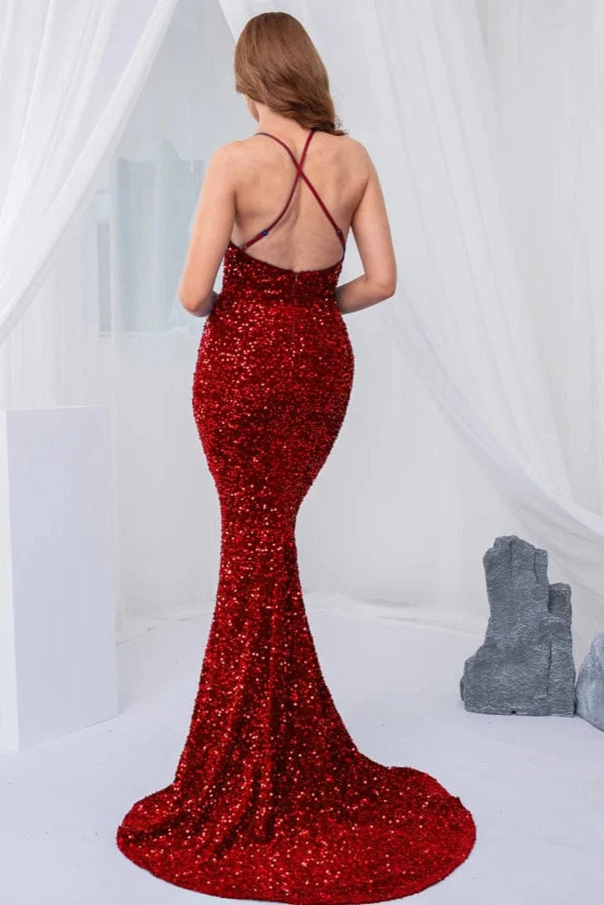 Robe Rouge à Paillette