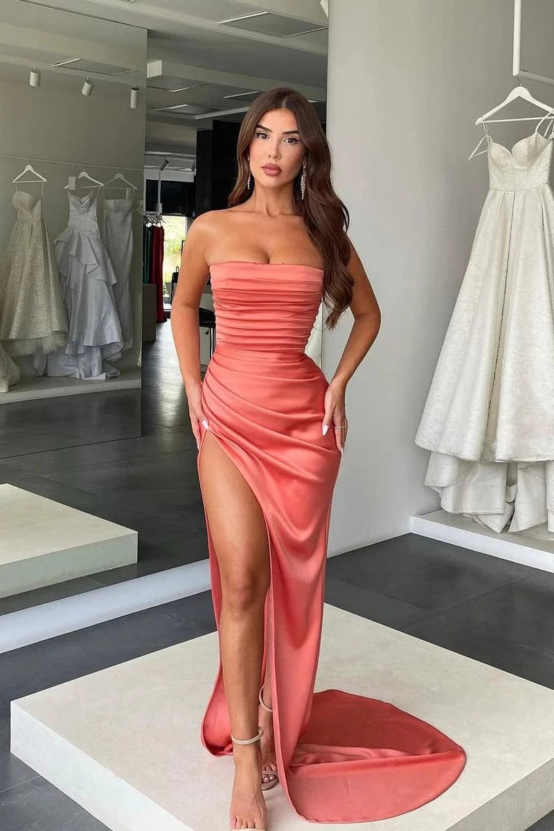 Robe Satin Corail