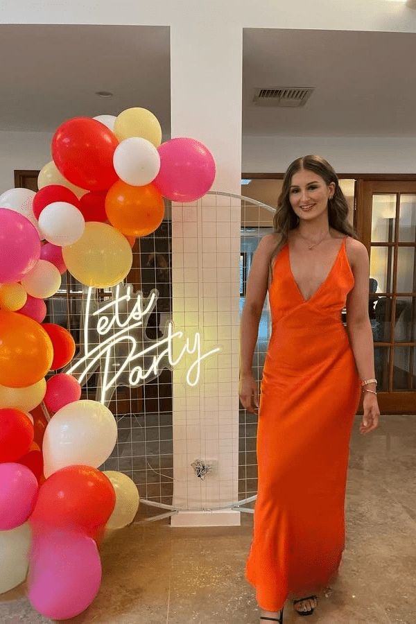 Robe Satin Orange