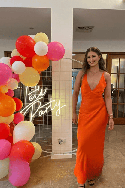 Robe Satin Orange