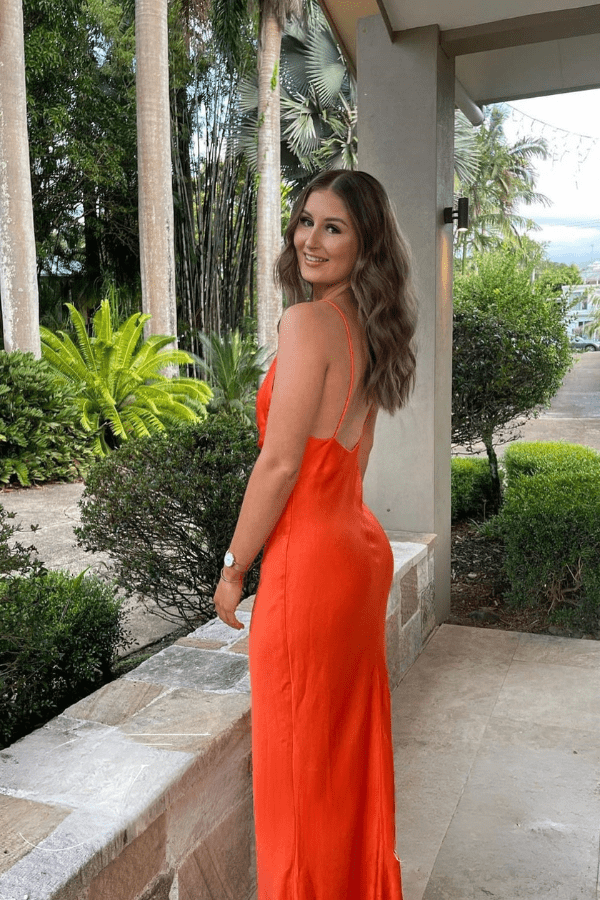 Robe Satin Orange
