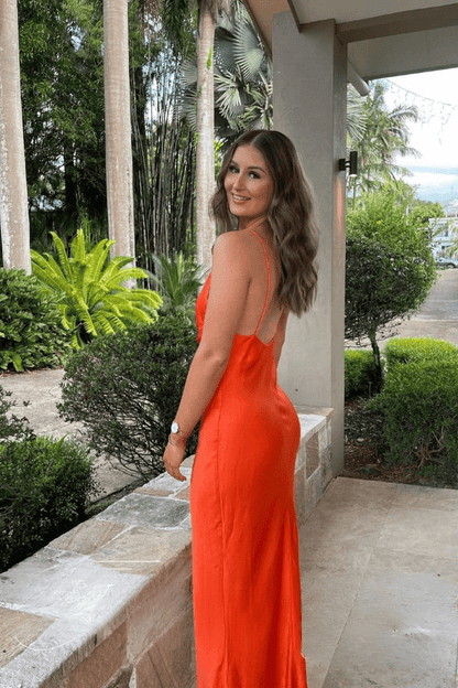 Robe Satin Orange