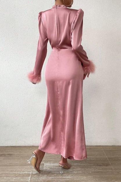 Robe Satin Vieux Rose