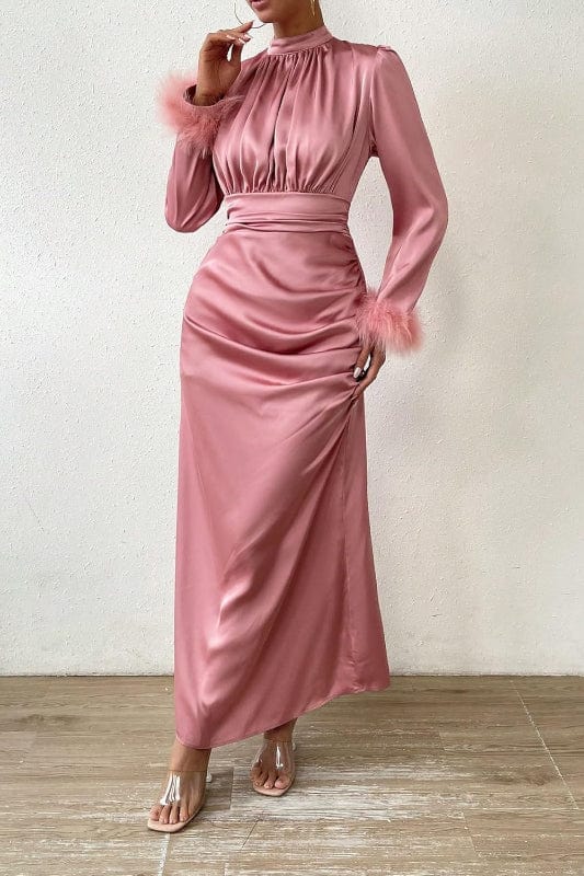 Robe Satin Vieux Rose