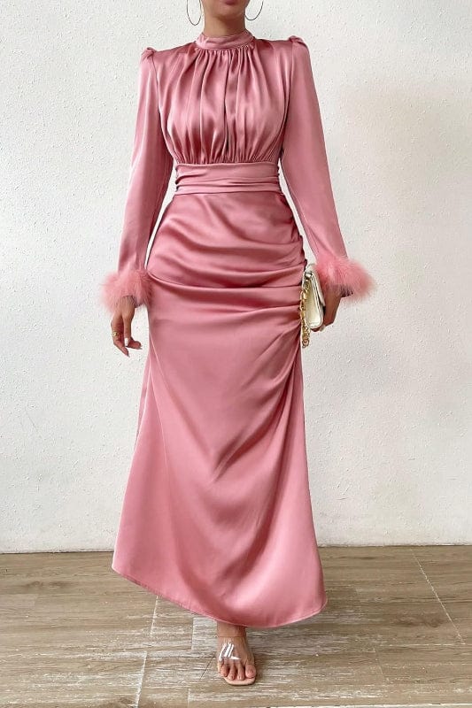 Robe Satin Vieux Rose