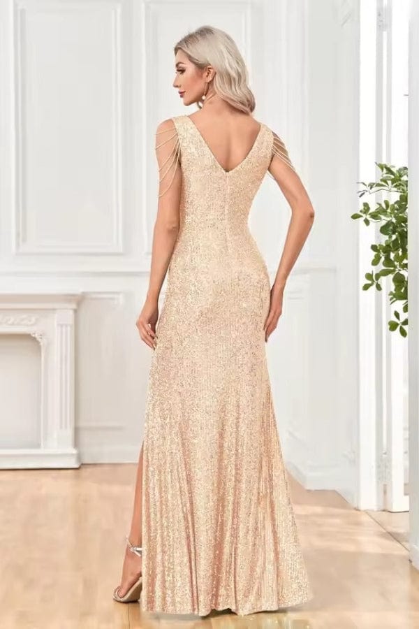 Robe Sequin Champagne