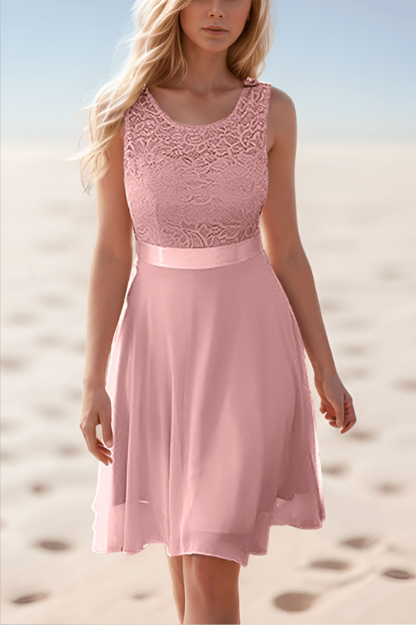 Robe Simple Rose Pâle