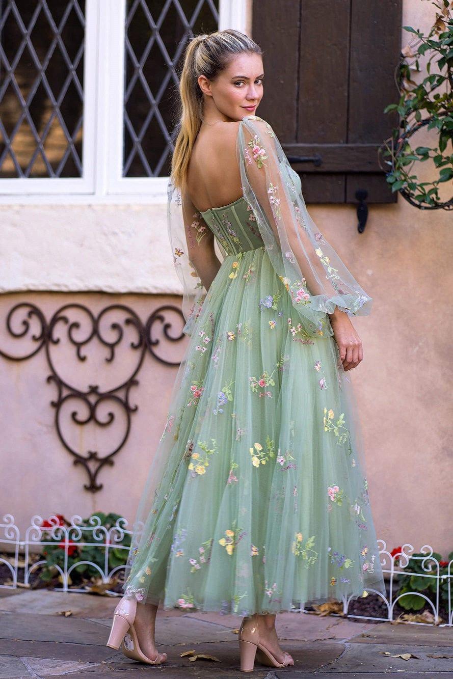 Robe Vert D'Eau Dentelle