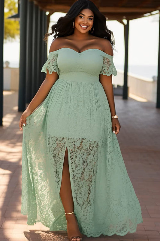 Robe Vert D'Eau Grande Taille