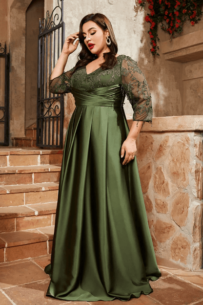 Robe Vert Sapin Grande Taille