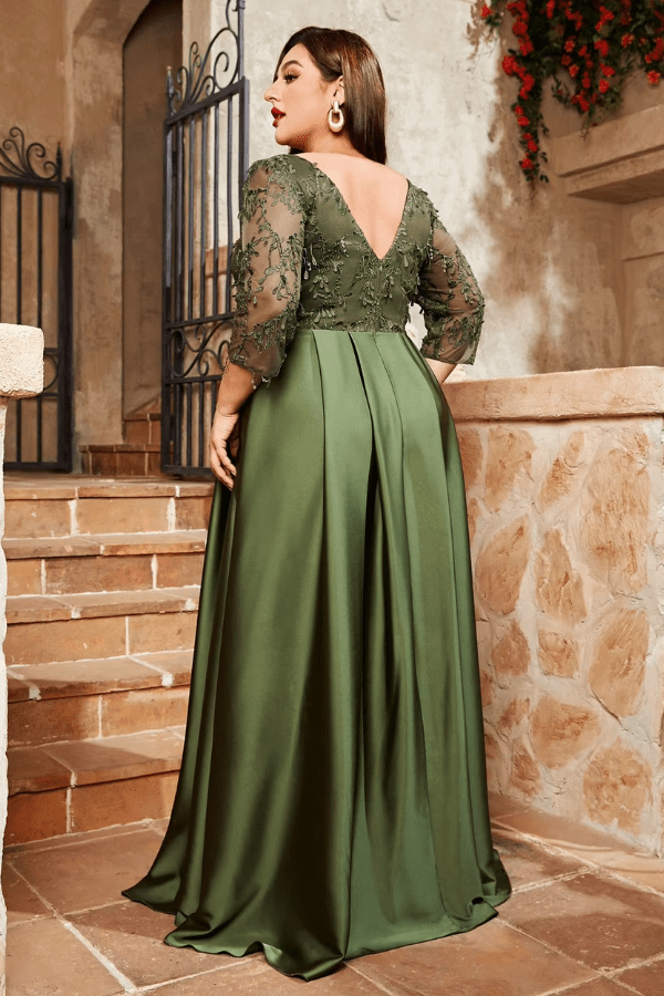 Robe Vert Sapin Grande Taille