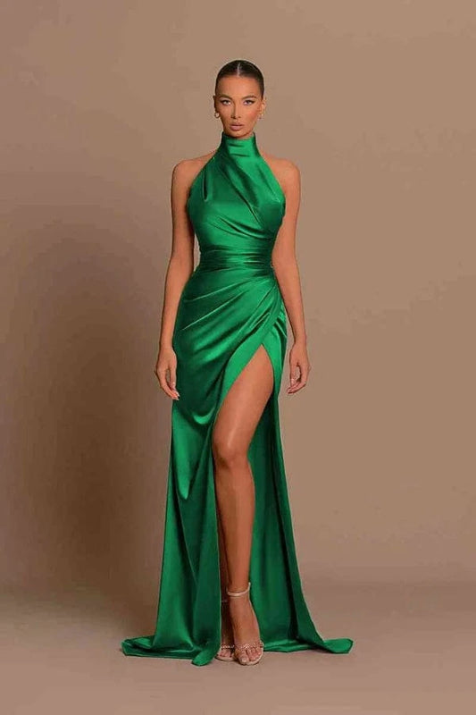 Robe Verte Fendue